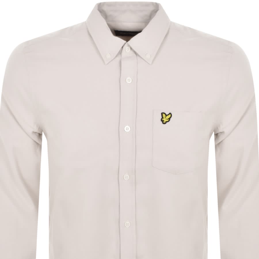 Image number 2 for Lyle And Scott Needle Cord Long Sleeve Shirt Beige
