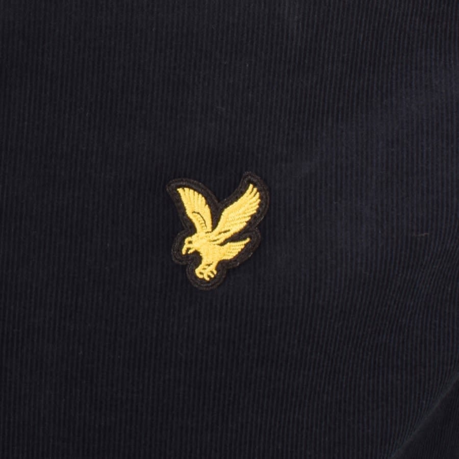 Image number 3 for Lyle And Scott Needle Cord Long Sleeve Shirt Navy