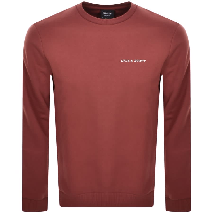 Image number 1 for Lyle And Scott Logo Sweatshirt Burgundy