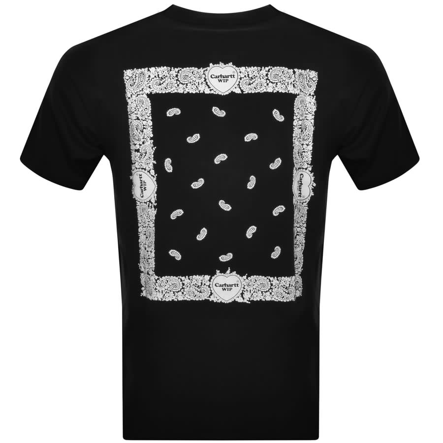 Image number 3 for Carhartt WIP Paisley Short Sleeved T Shirt Black