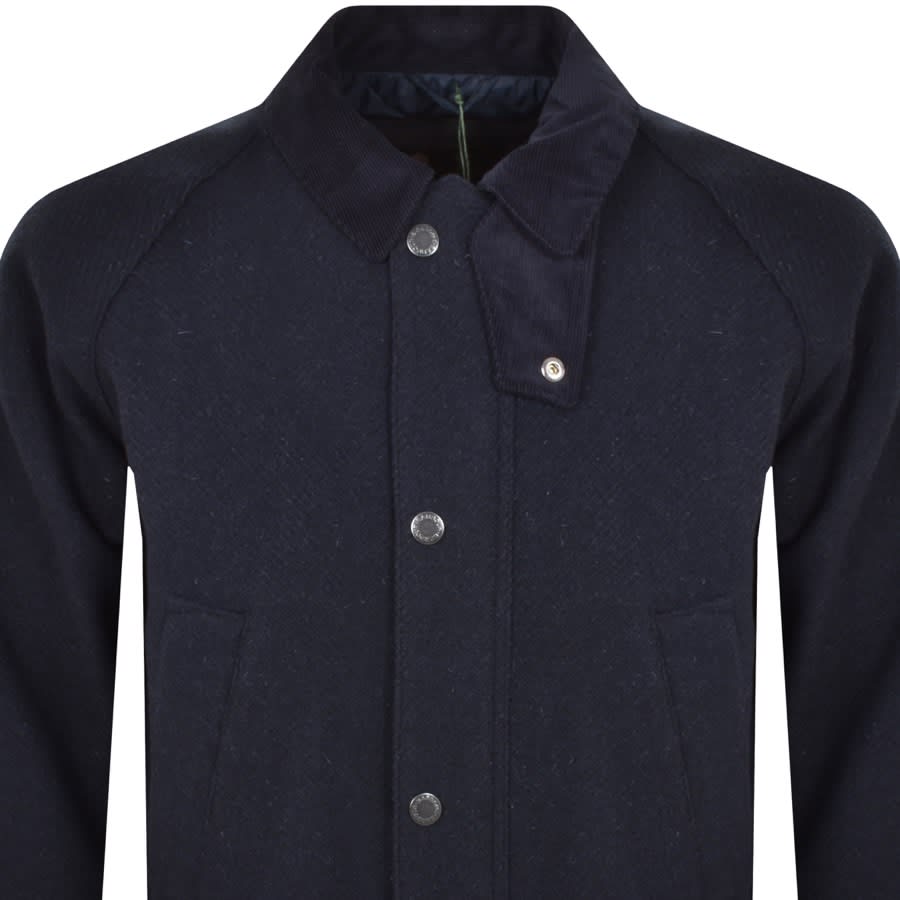 Image number 2 for Barbour Bedale Wool Jacket Navy