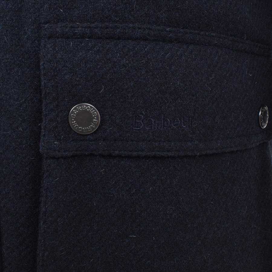 Image number 3 for Barbour Bedale Wool Jacket Navy
