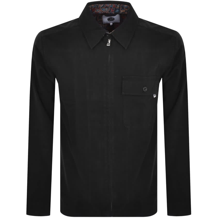 Image number 1 for Pretty Green Wonderwall Zip Overshirt Black