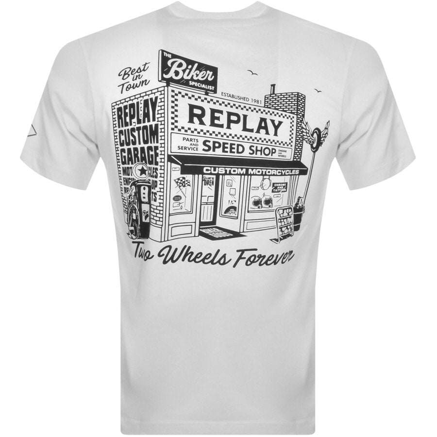 Image number 3 for Replay Garage T Shirt White
