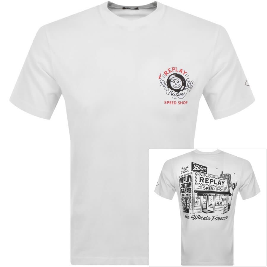 Image number 1 for Replay Garage T Shirt White