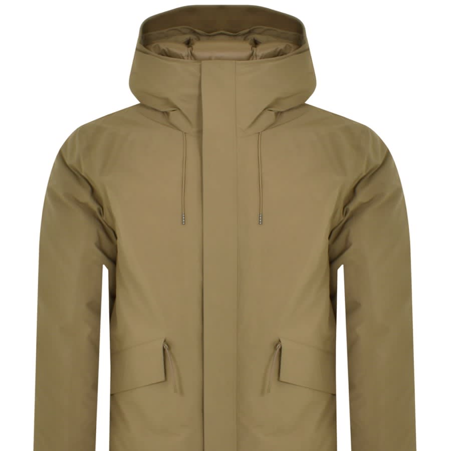 Image number 2 for CP Company Micro M Down Long Jacket Khaki