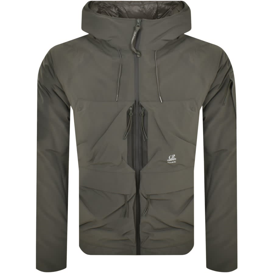Image number 2 for CP Company Micro M Down Jacket Green