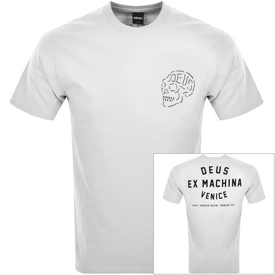 Image number 1 for Deus Ex Machina Venice Skull T Shirt White