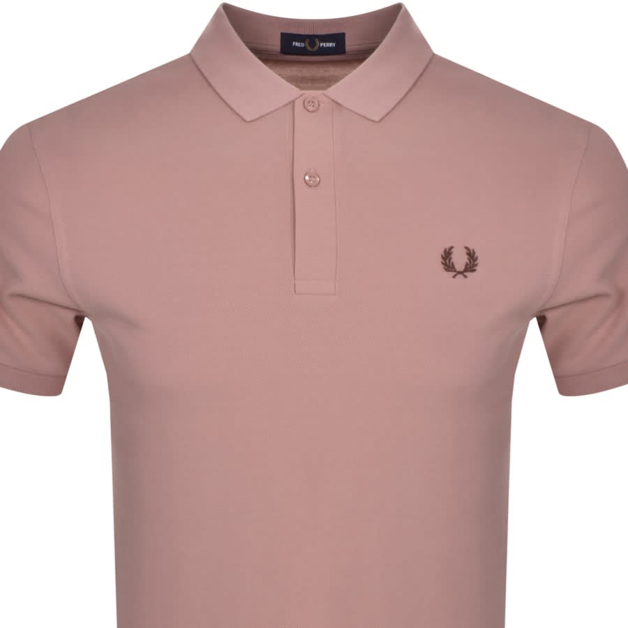 Image number 2 for Fred Perry Plain Polo T Shirt Pink