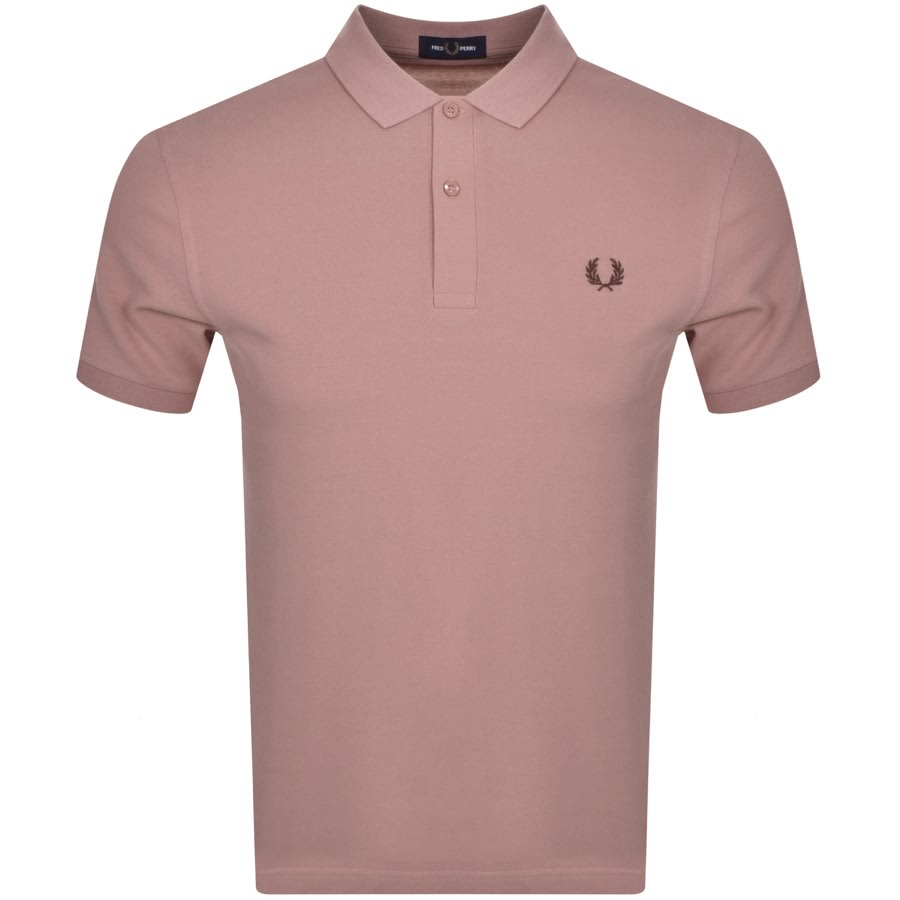 Image number 1 for Fred Perry Plain Polo T Shirt Pink