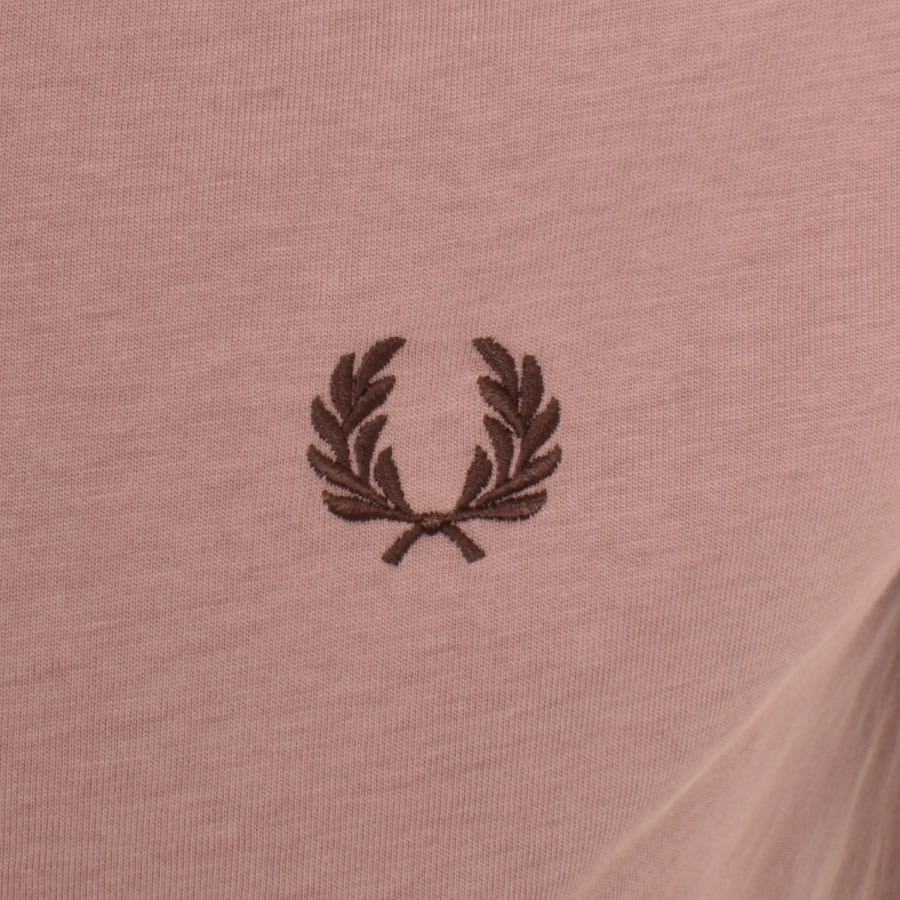 Image number 3 for Fred Perry Ringer T Shirt Pink