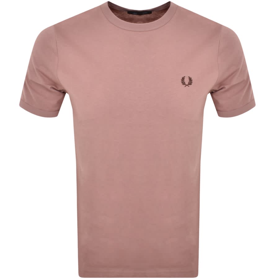 Image number 1 for Fred Perry Ringer T Shirt Pink