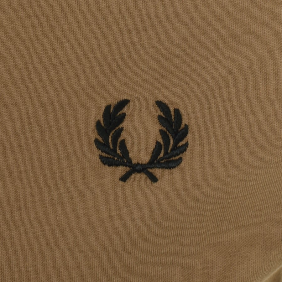 Image number 3 for Fred Perry Ringer T Shirt Khaki
