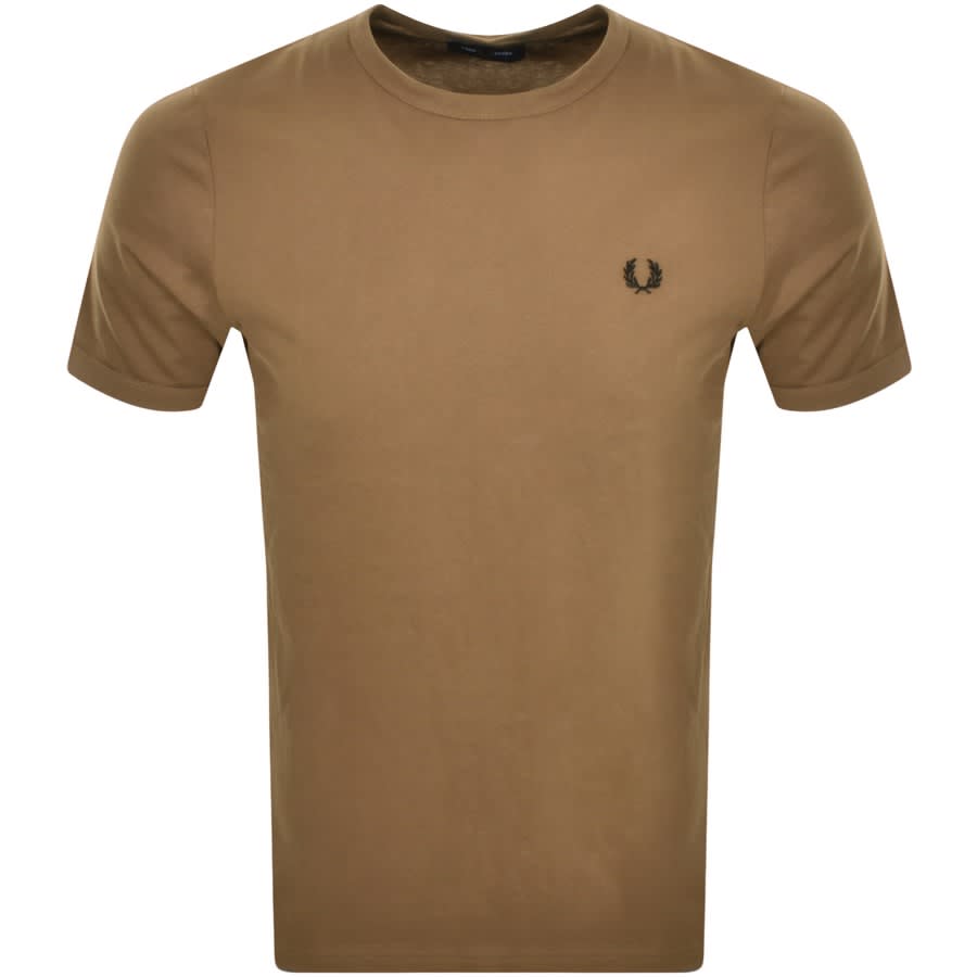 Image number 1 for Fred Perry Ringer T Shirt Khaki