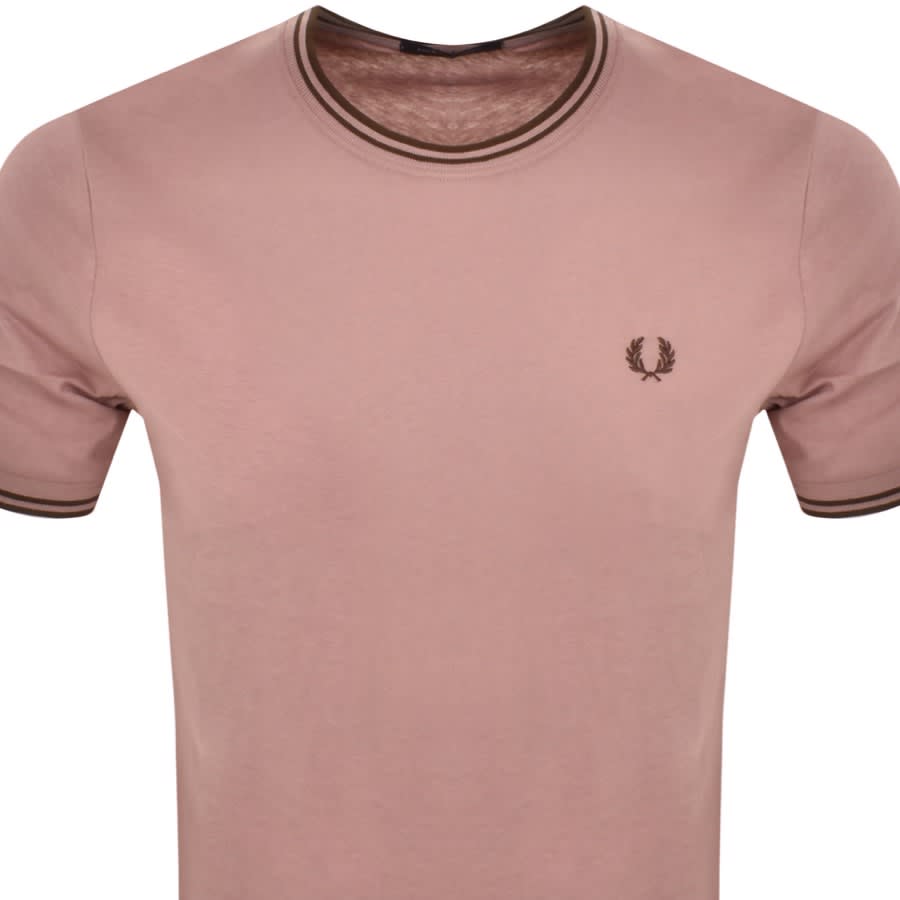 Image number 2 for Fred Perry Twin Tipped T Shirt Pink
