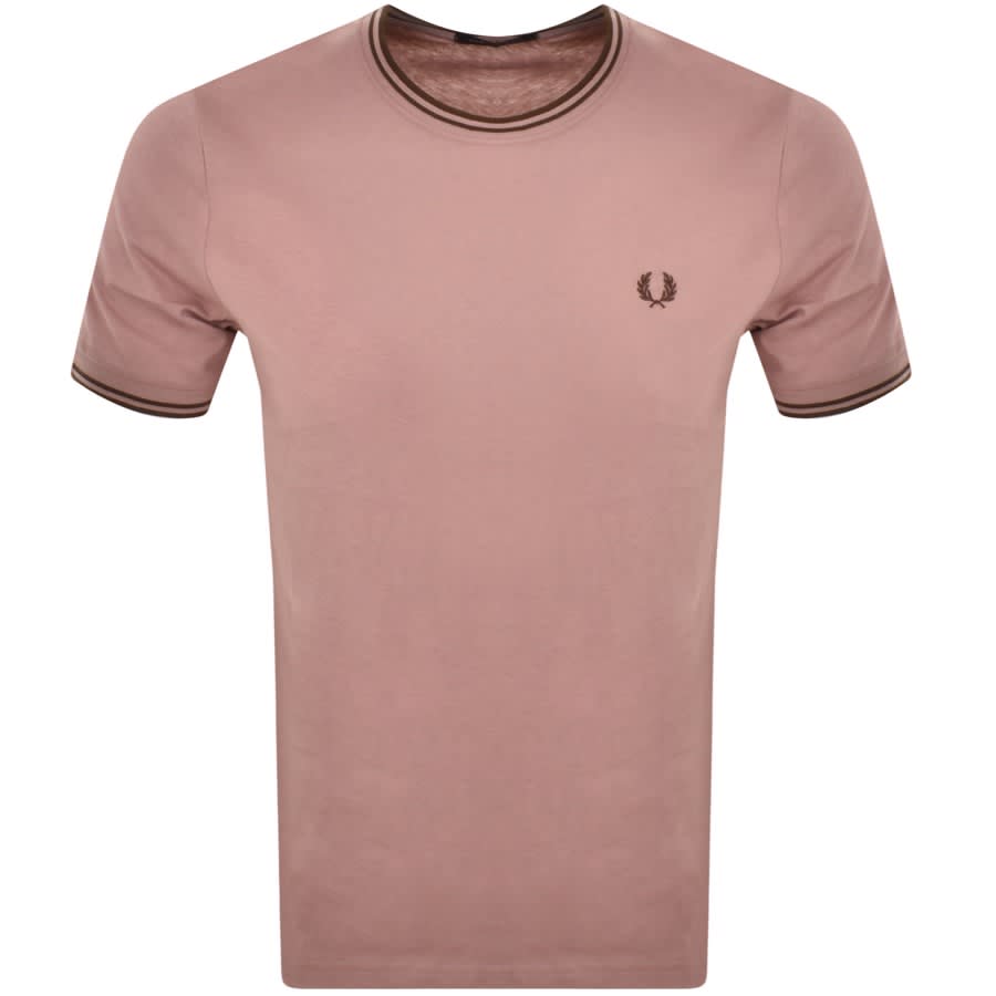 Image number 1 for Fred Perry Twin Tipped T Shirt Pink