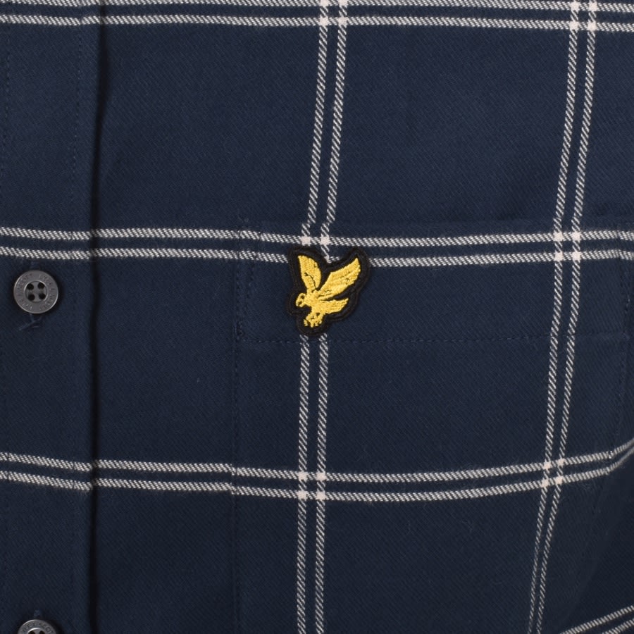 Image number 3 for Lyle And Scott Windowpane Shirt Navy