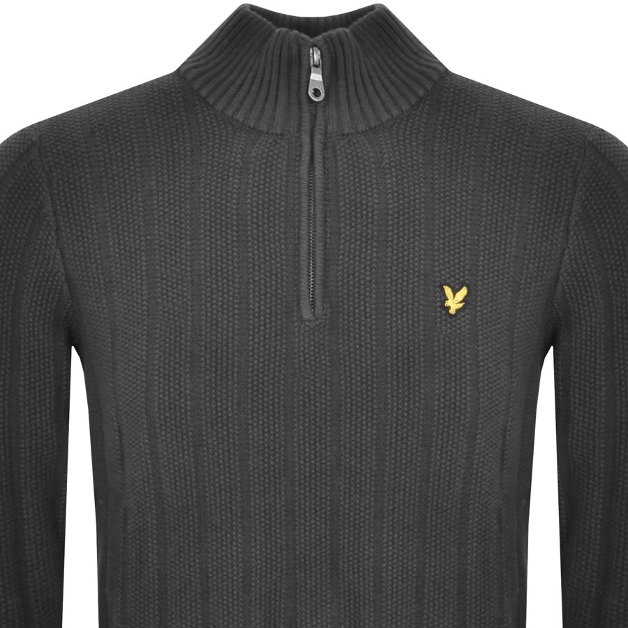 Image number 2 for Lyle And Scott Moss Stitch Knit Jumper Grey