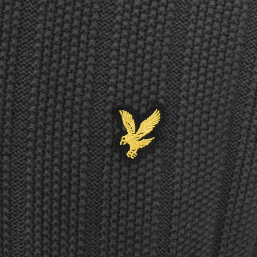 Image number 3 for Lyle And Scott Moss Stitch Knit Jumper Grey