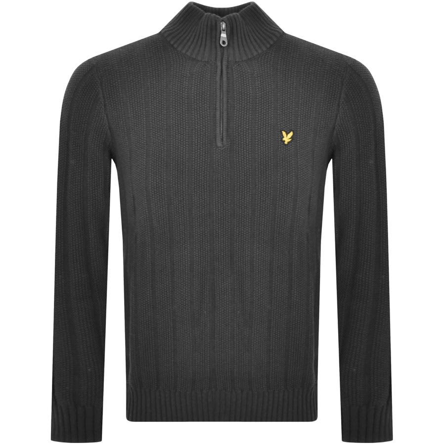 Image number 1 for Lyle And Scott Moss Stitch Knit Jumper Grey