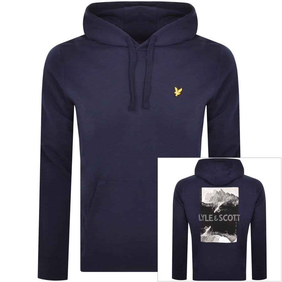 Image number 1 for Lyle And Scott Pullover Hoodie Navy