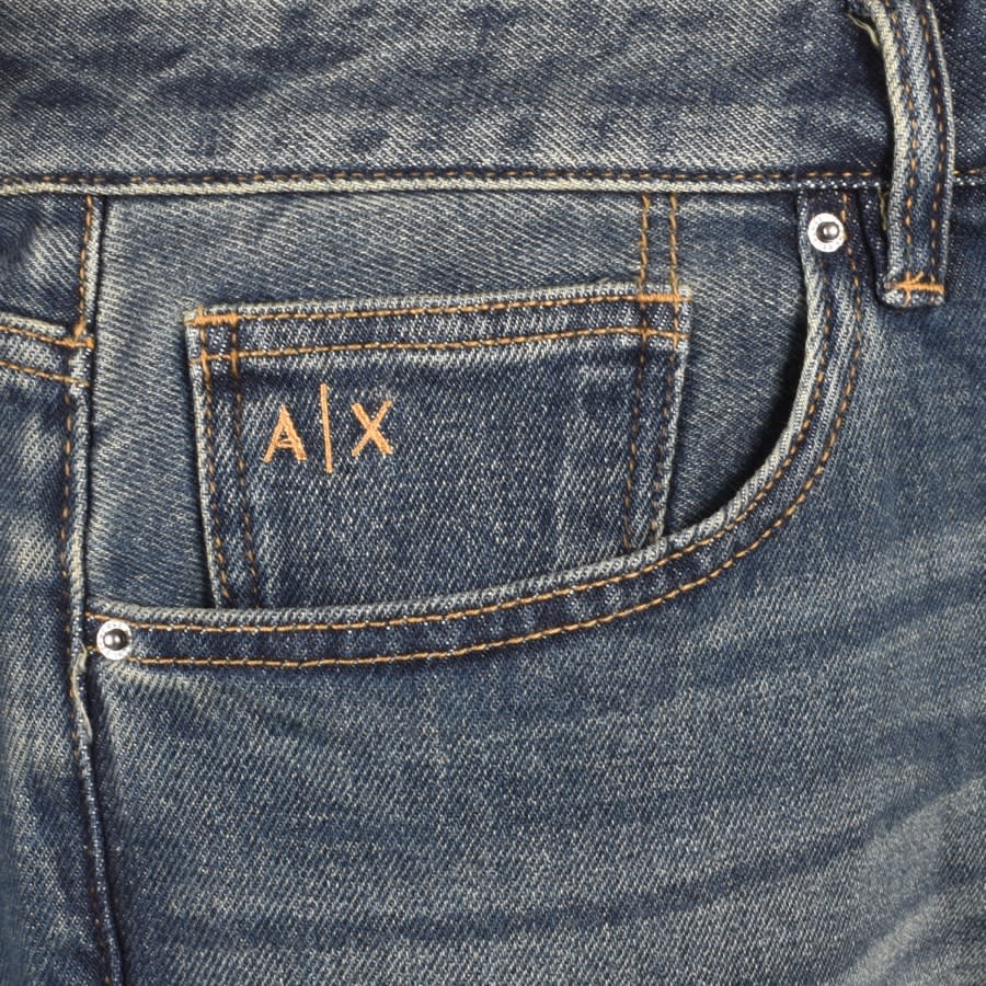 Image number 4 for Armani Exchange J16 Straight Fit Jeans Blue