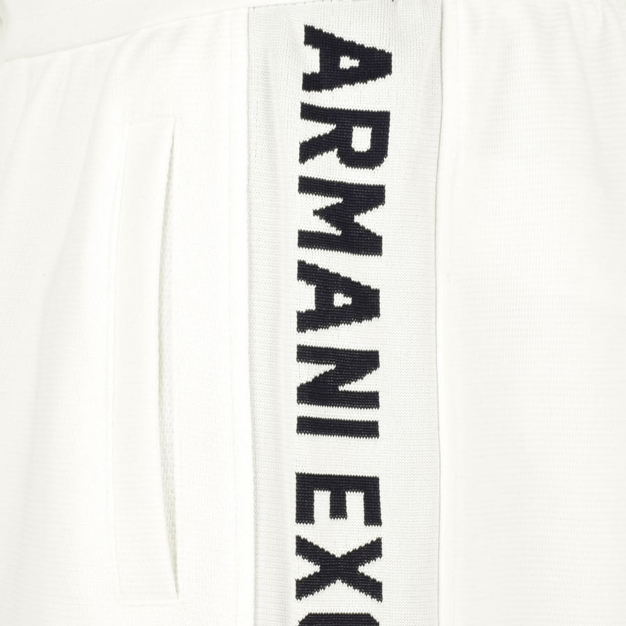 Image number 4 for Armani Exchange Logo Tape Jersey Shorts White