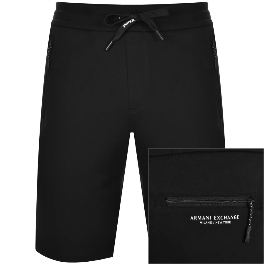 Image number 1 for Armani Exchange Jersey Shorts Black