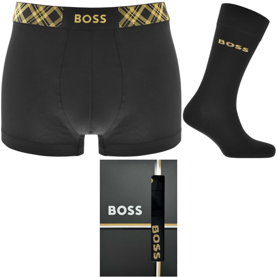 Image number 1 for BOSS Underwear Trunks And Socks Set Black