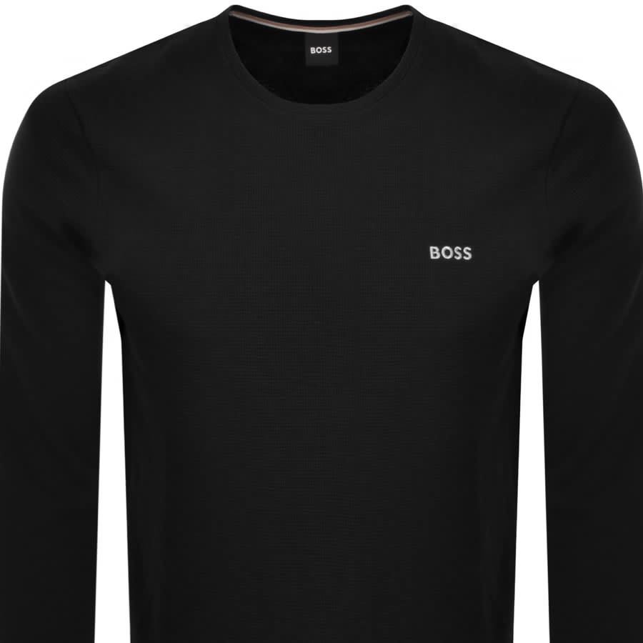 Image number 2 for BOSS Lounge Long Sleeve T Shirt Black