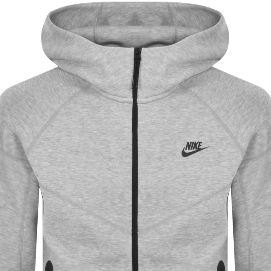 Image number 2 for Nike Sportswear Tech Full Zip Hoodie Grey