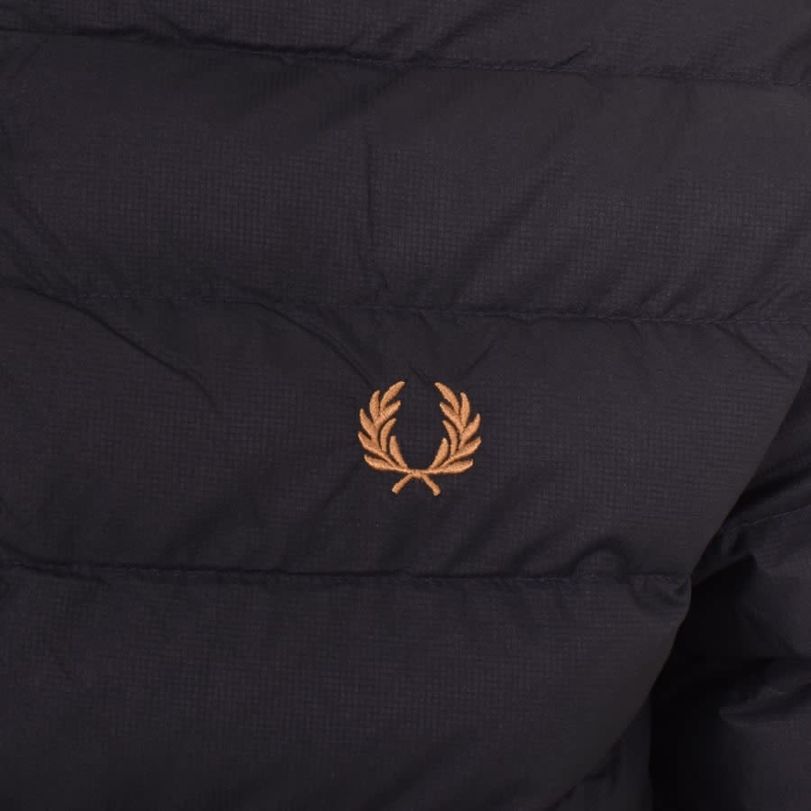 Image number 3 for Fred Perry Hooded Insulated Jacket Navy
