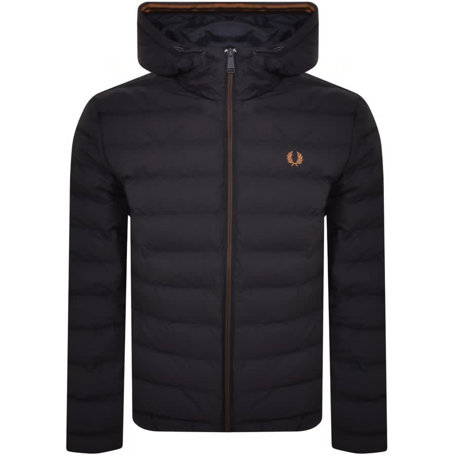 Image number 1 for Fred Perry Hooded Insulated Jacket Navy