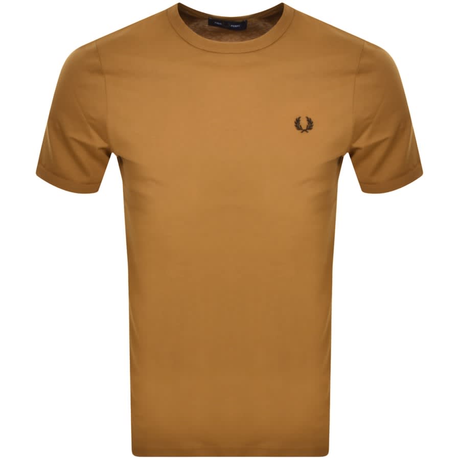 Image number 1 for Fred Perry Ringer T Shirt Brown