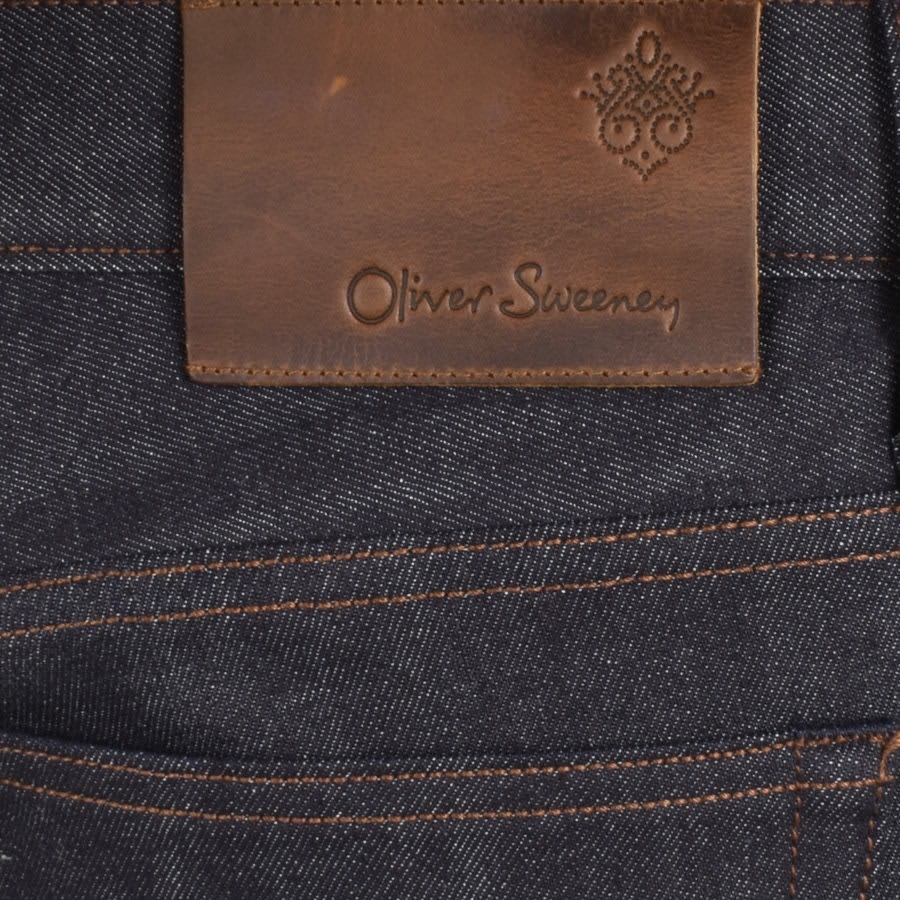 Image number 3 for Oliver Sweeney Selvedge Regular Fit Jeans Navy