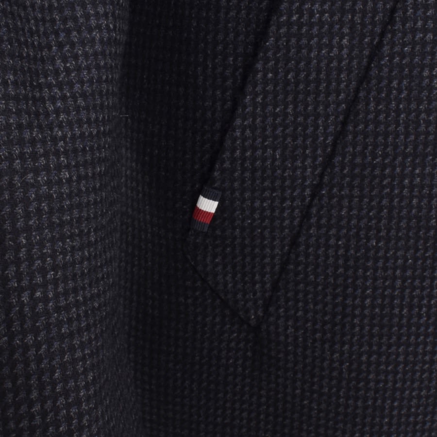 Image number 3 for Tommy Hilfiger Pattern Wool Jacket Navy