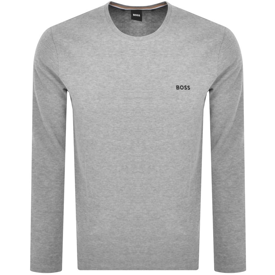 Image number 1 for BOSS Lounge Long Sleeve T Shirt Grey
