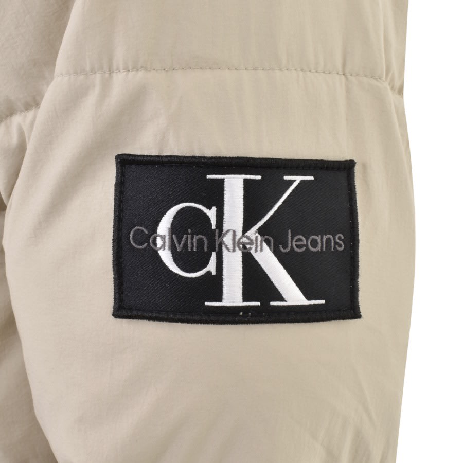 Image number 3 for Calvin Klein Jeans Non Down Logo Jacket Beige