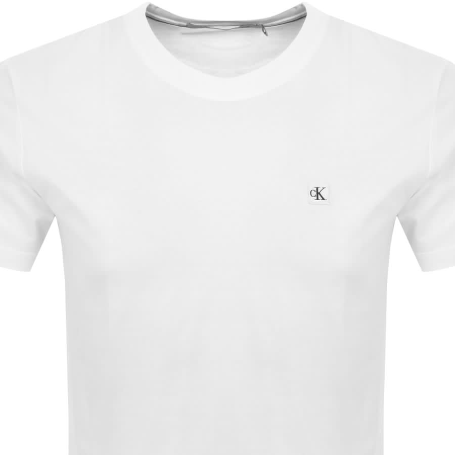 Image number 2 for Calvin Klein Jeans Embroidered Logo T Shirt White