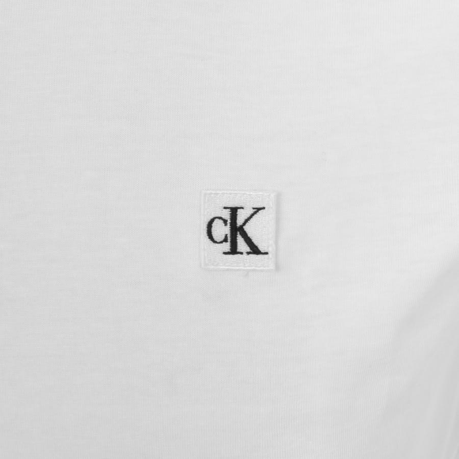 Image number 3 for Calvin Klein Jeans Embroidered Logo T Shirt White