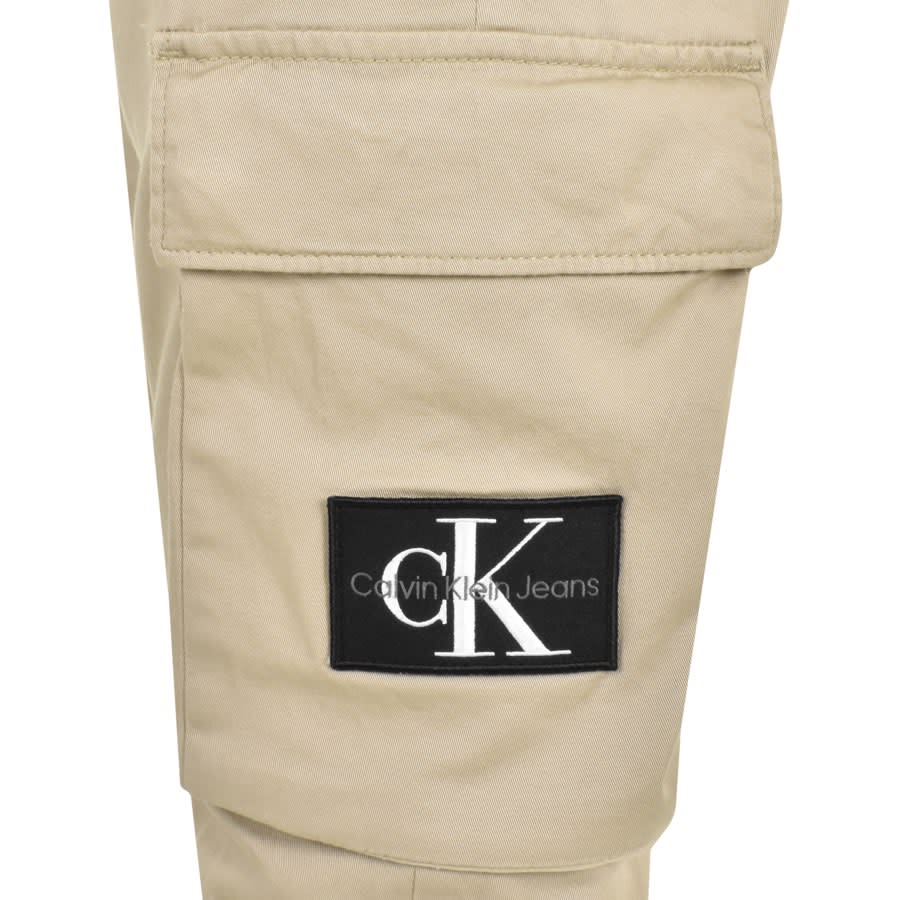 Image number 3 for Calvin Klein Jeans Skinny Cargo Trousers Beige