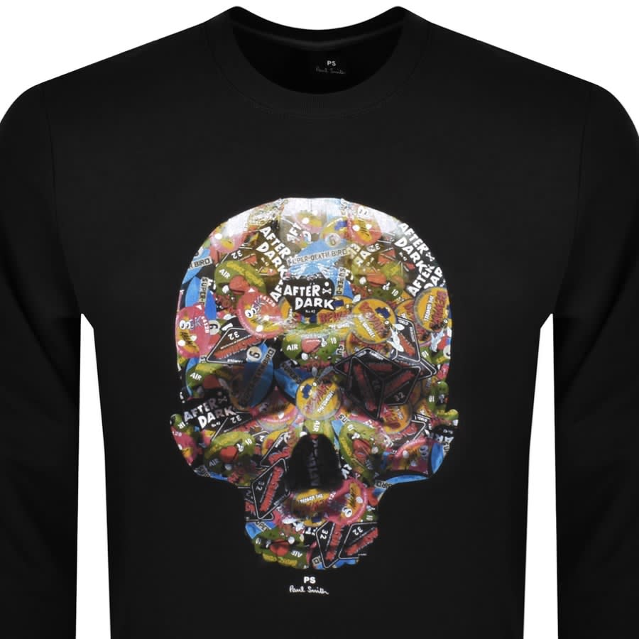 Image number 2 for Paul Smith Skull Sticker Sweatshirt Black