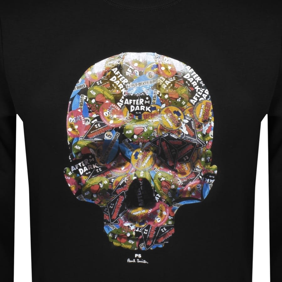 Image number 3 for Paul Smith Skull Sticker Sweatshirt Black