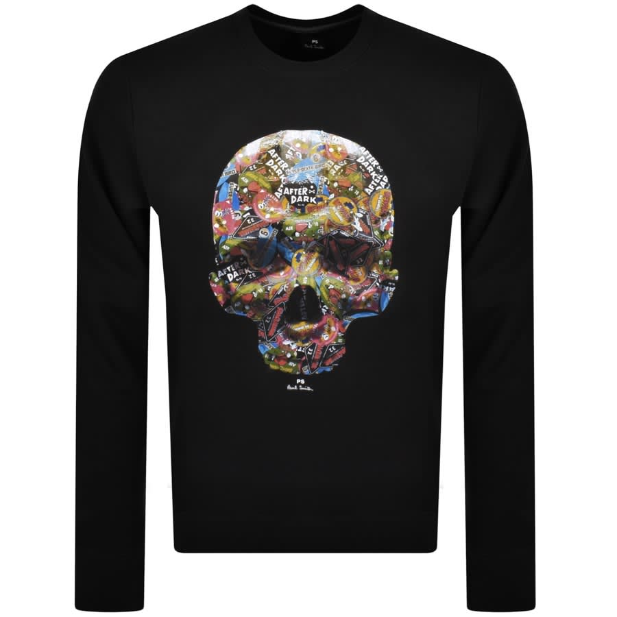 Image number 1 for Paul Smith Skull Sticker Sweatshirt Black