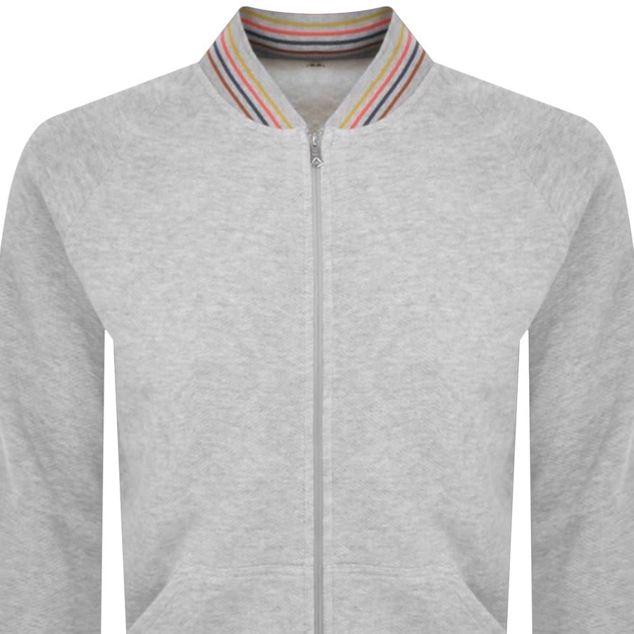 Image number 2 for Paul Smith Bomber Sweatshirt Grey