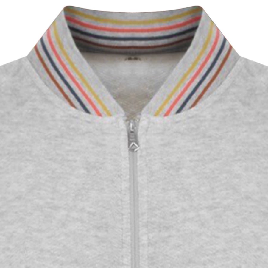 Image number 3 for Paul Smith Bomber Sweatshirt Grey