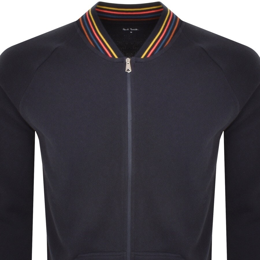 Image number 2 for Paul Smith Bomber Sweatshirt Navy