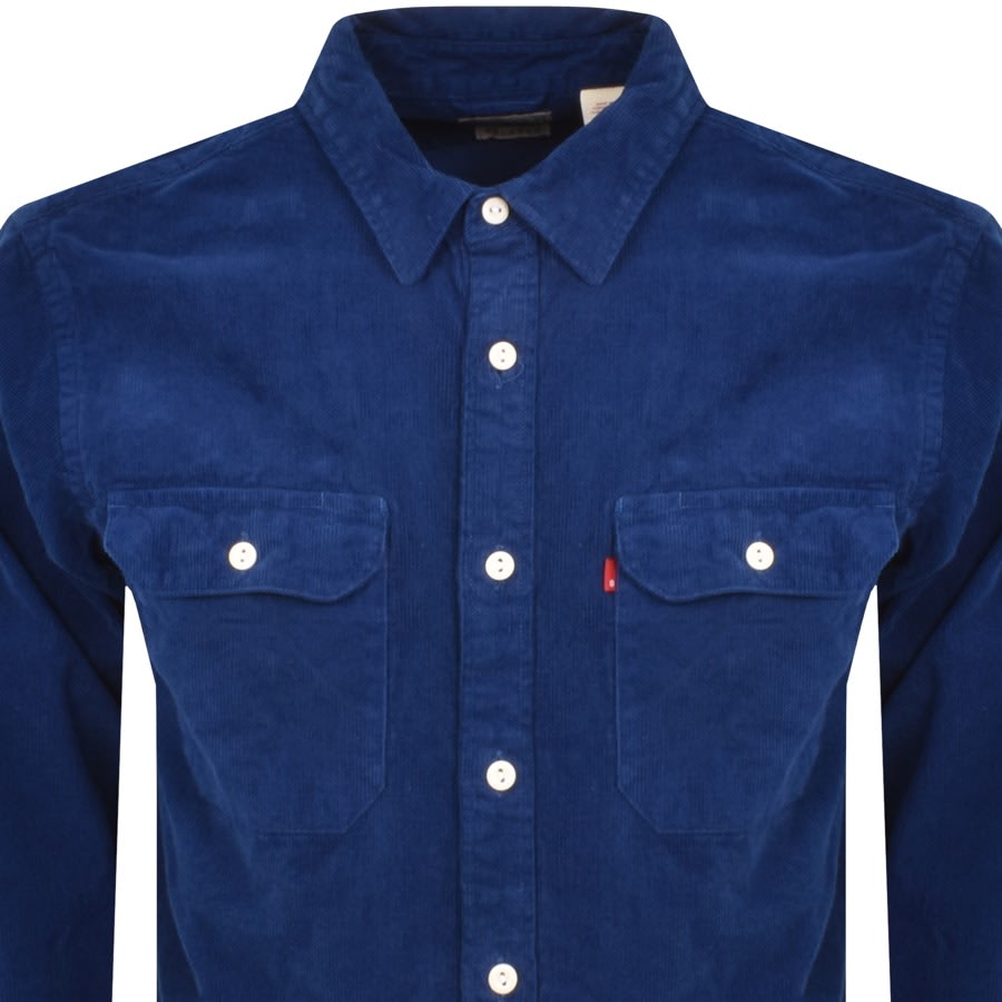 Image number 2 for Levis Jackson Worker Long Sleeve Shirt Blue