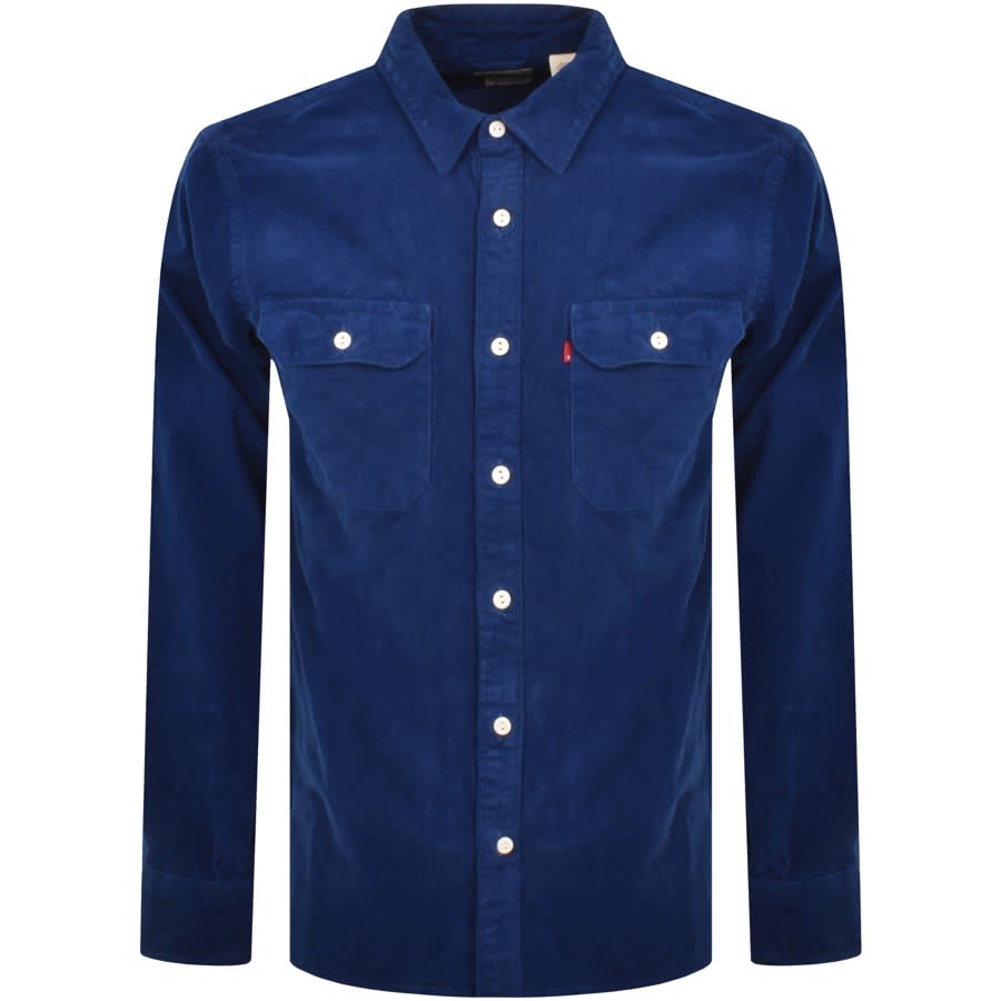 Image number 1 for Levis Jackson Worker Long Sleeve Shirt Blue