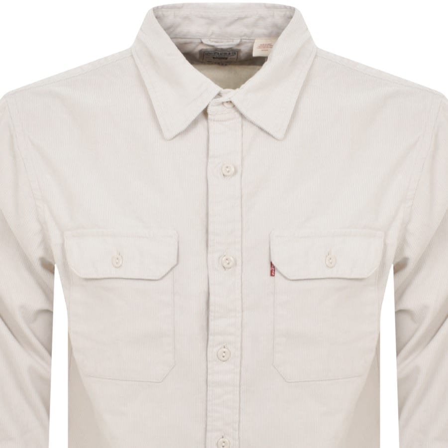 Image number 2 for Levis Jackson Worker Long Sleeve Shirt Off White